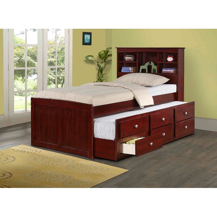 Twin captains store bed with trundle